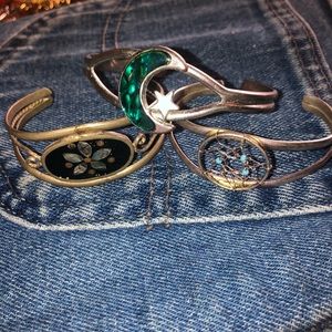 vintage alpaca silver cuff bundle (3) 🦋